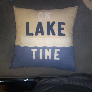 On Lake Time Pillow NWOT